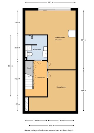 Floorplan - Noorder Kerkedijk 169, 3078 PD Rotterdam